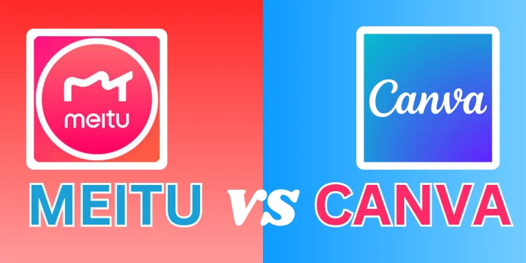 Meitu vs Canva graphic representation